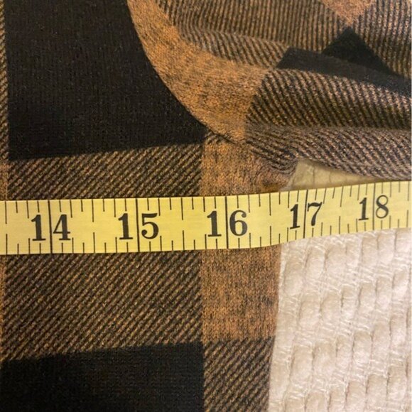 Beach Lunch Lounge Size XS Plaid Mock Neck Long Sleeve Fleecy Top - Picture 4 of 5